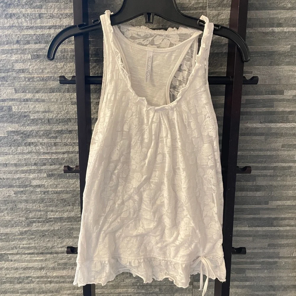 Powder Room Racer Back Floral Pattern Top - Picture 7 of 11